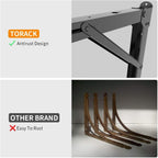 TORACK 24" Folding Shelf Brackets Heavy Duty Shelf Bracket Wall Mounted Triangle Hinges for Shelves Collapsible Table Brackets Workbench Supports for Garage(1 Pair)