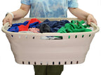 SAMMART 44L Collapsible Plastic Laundry Basket - Foldable Pop Up Storage Container/Organizer - Portable Washing Tub - Space Saving Hamper/Basket (1, Apricot), Size : 25.4 x 17.3 x 10.2 inches