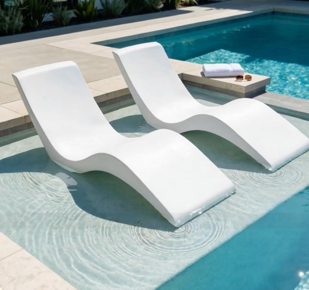 Aqua Outdoors Pool Lounge Chairs, Pool Chairs for in Pool, 9-in Water Depth |...