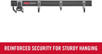 Rubbermaid FastTrack Garage Storage Utility Hooks 5 Piece Black All in One Rail Hook Kit and Tool Organizer Heavy Duty for Home/Garage/Shed/Garden