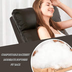BestMassage | Recliner Chair | with 2 Point Massage Function | Pu Brown | with Lumbar Support, Adjustable Push Back, Footrest & Padded Seat | Easy Assembly | for Living Room, Home Theatre