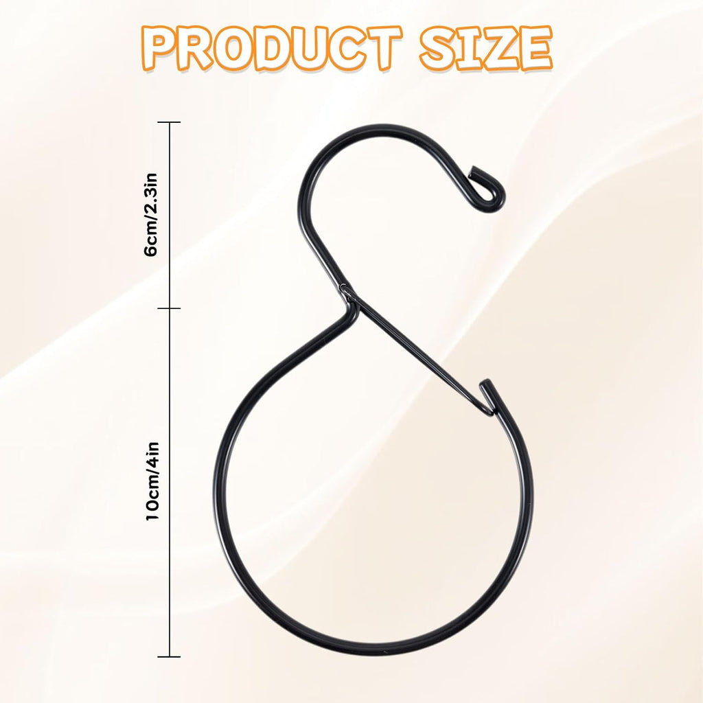 Belt Ring Hanger, 4 Pack Space-Saving Belt Organizer for Closet, Rust-Resistant Hanger forBelts, Scarves, Ties and Accessories, Multi-Purpose Closet Storage, Black (4PCS)