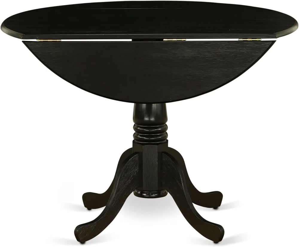 East West Furniture DLT-ABK-TP Dublin Dining Table - a Round Wooden Table Top...