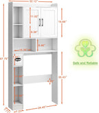 Over The Toilet Storage Cabinet, Farmhouse Storage Cabinet Over Toilet with Barn Door，Home Space-Saving Toilet Rack, for Bathroom, Restroom, Laundry