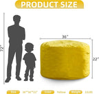 Hobestluk 3FT Bean Bag Chair Giant Bean Bag Chairs for Adults Large Bean Chairs with Removable Cover, Beanbag Chair with Filler, Adult Bean Bag Chairs for Living Room, Bedroom
