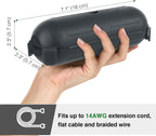 Flemoon [3 Pack] Outdoor Extension Cord Safety Cover with Waterproof Seal, Weatherproof Electrical Connection Box to Protect Outdoor Outlet, Plug, Socket, Christmas Holiday Decoration Light, Gray