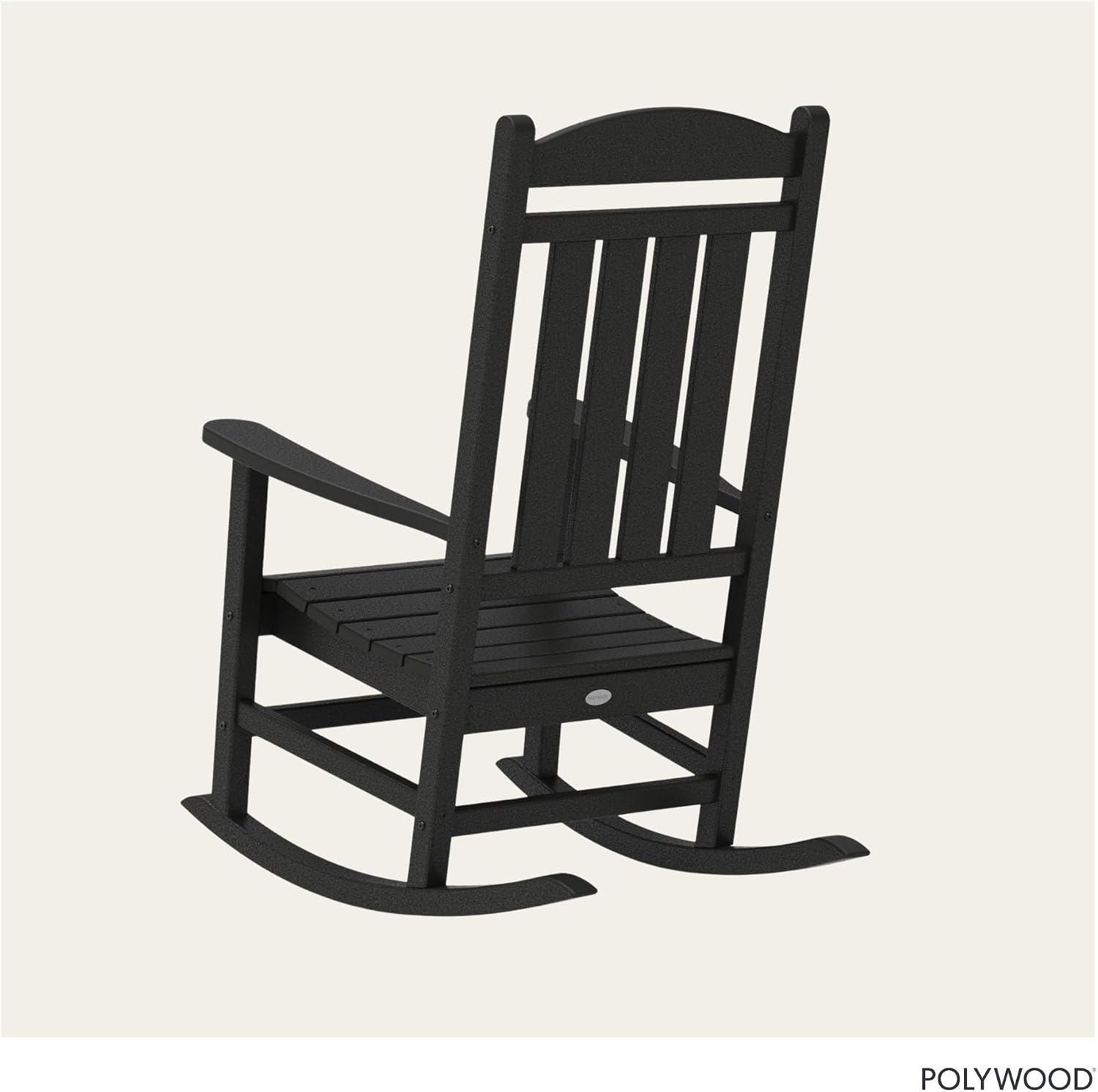 POLYWOOD Presidential Rocking Chair in Black