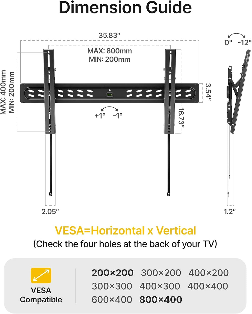 monTEK Ultra Slim Tilting TV Wall Mount for 43–95 inch TVs Holds 150 lbs | 1....