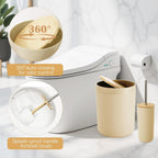 iMucci Bathroom Accessories Bathroom Sets with Shower Curtain, Bath Towel Set, Trash Can, Toilet Brush, Soap Dispenser, Bathroom Accessories Set Complete