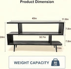 Lightdot TV Stand for TVs up to 45'', Modern Entertainment Center with 3 Open Storage Large Capacity for Collection,Media Console Table for Living Room/Entrance/Sofa Cabinet,Easy Assembly-Grey Oak