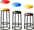 Upholstered Modern Counter Height Bar Stools, Backless Counter Stools, Office Three-Ring High Chair, for Tatoo Lab, Salon,Spa,Drafting,Nail Teach(Yellow,75cm/30in)