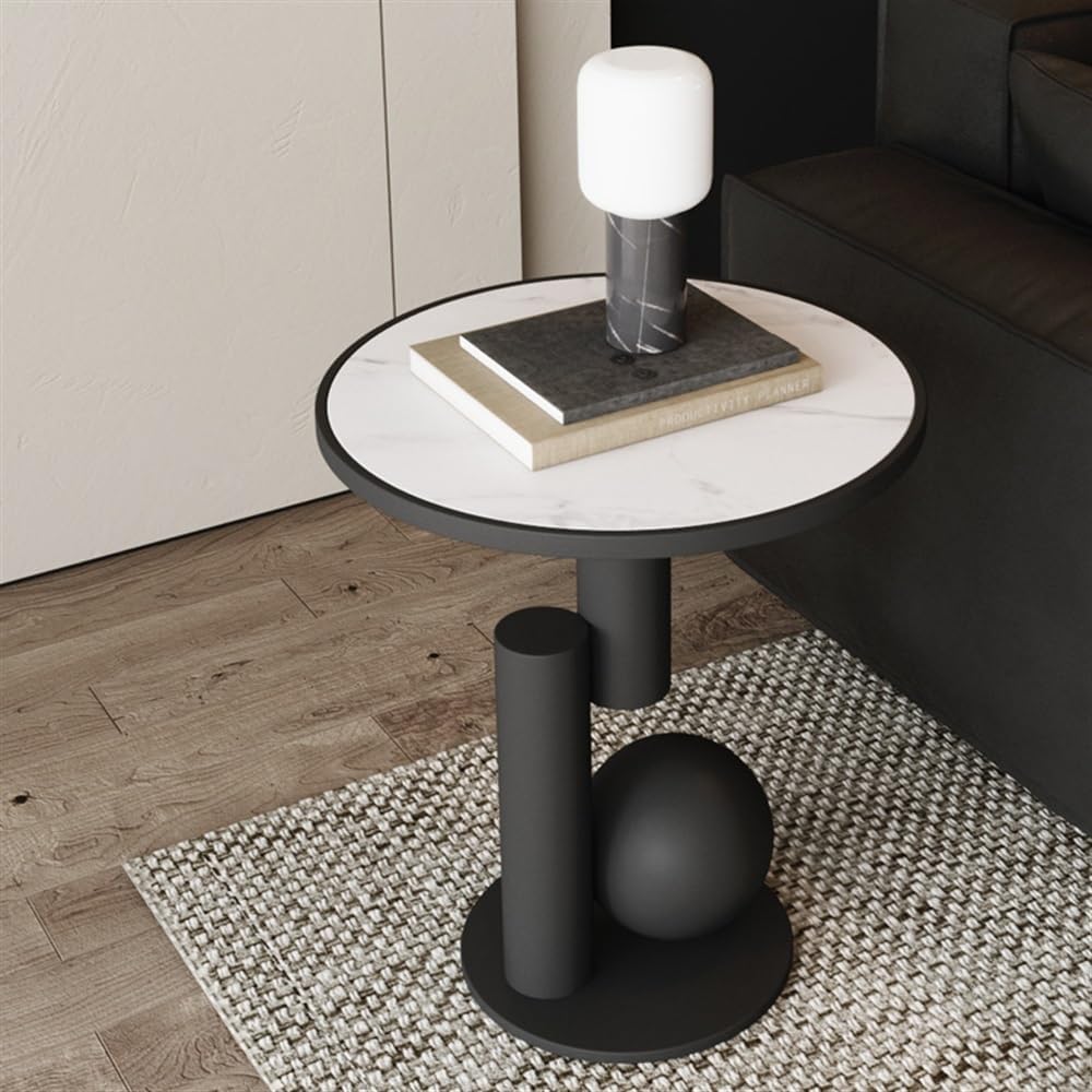 Side Table Round, Modern Accent End Table, Small Drink Table for Small Spaces...