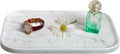 Carrara White Marble Bathroom Vanity Tray | Natural Stone Decorative Organizer | Multi-Use for Vanity, Spa, Kitchen, Bedroom | Waterproof & Non-Slip Design,11.8"x7.8"x0.6"