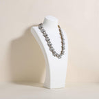 GemeShou White necklace storage organizer for sale, Velvet necklace holder stand, jewelry bust display stands, Jewelry Mannequin for Countertop, Showcase【White-Large height 12.4 inch】