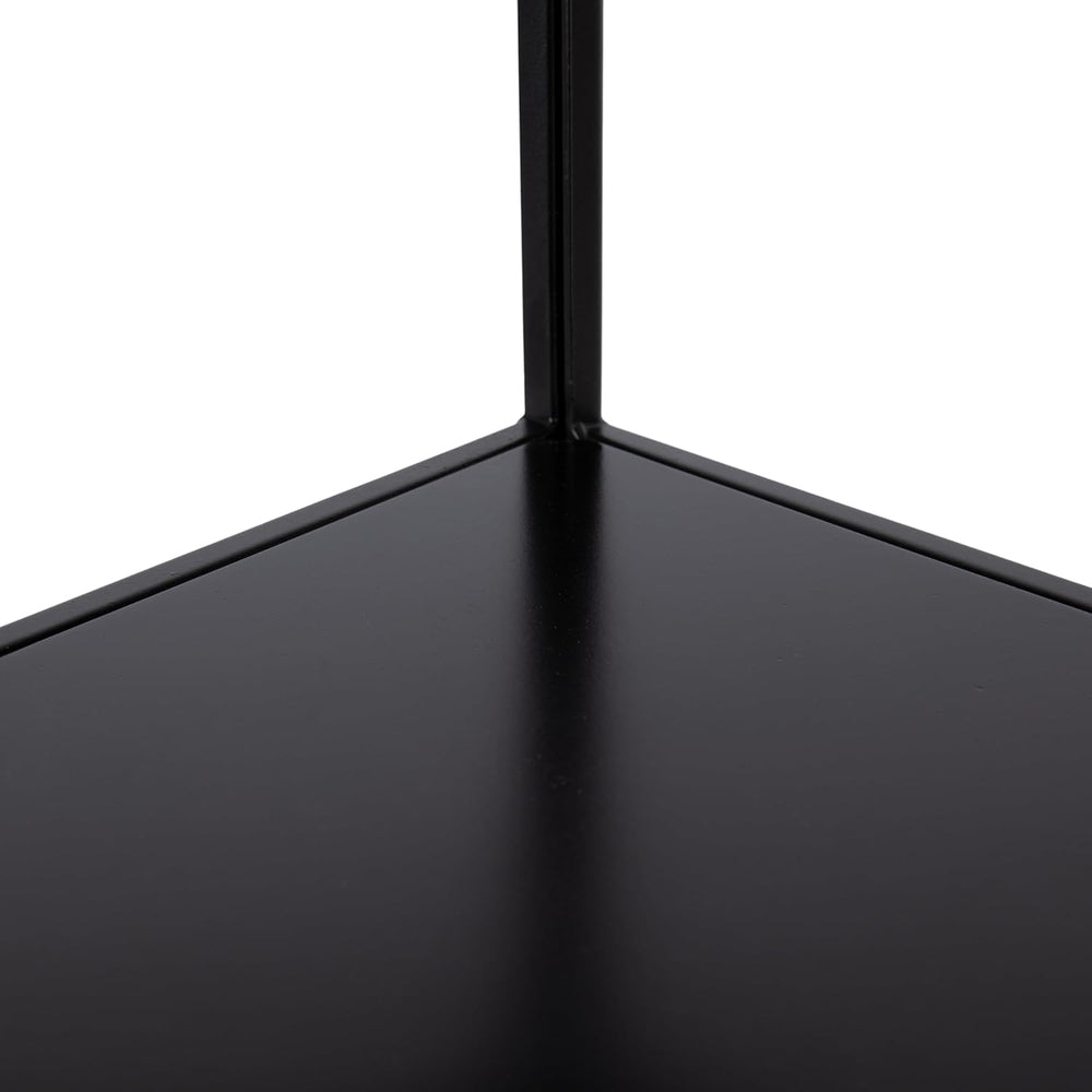 Kate and Laurel Melora Modern Glam Corner Shelf; 24 x 17 x 38; Black; Contemp...