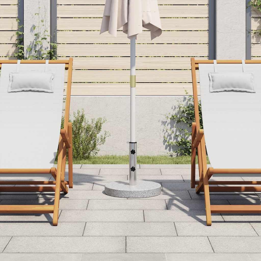 Polished Granite Parasol Stand, 66.1 lb Windproof Umbrella Base with Stainless Steel Handle, Adjustable Fit for Poles 1.5"/1.89", Supports Umbrellas up to 118" Diameter