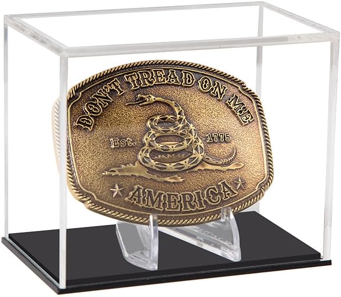 Belt Buckle Display Case Stand Holder Clear Acrylic Box Protected Cabinet Shelf Rack Protection Storage Cover Collections