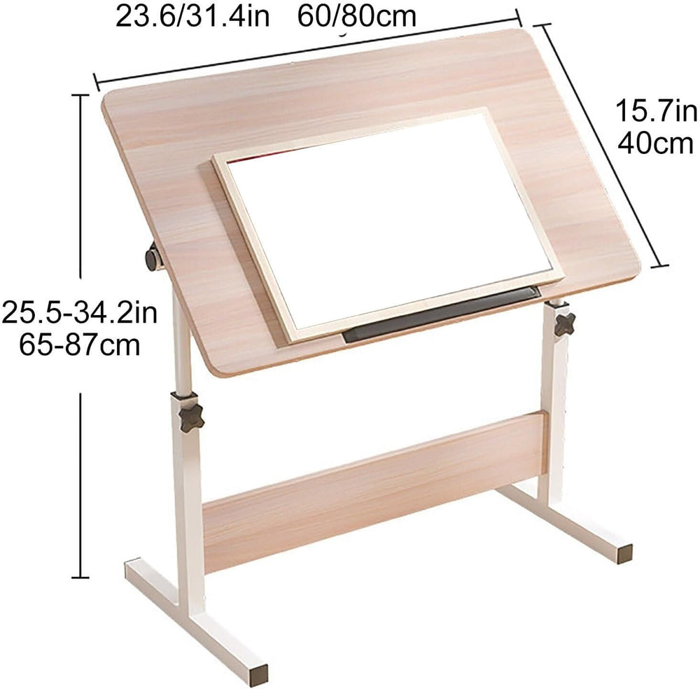 Folding Drafting Table Adjustable Art Desk Reading Couch Sofa Table | Height-...