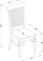 East West Furniture ANWE3-LWH-W 3 Piece Kitchen Table Set for Small Spaces Contains a Round Dining Room Table with Pedestal and 2 Dining Chairs, 36x36 Inch, Linen White