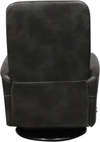 Parker Living Gemini - Flint Swivel Glider Recliner Chair with 90% Polyester, 10% PU Upholstery, Comfortable Nursery Recliner, Nursing Armchair with Smooth Reclining