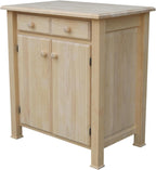 International Concepts Unfinished Kitchen Work Center