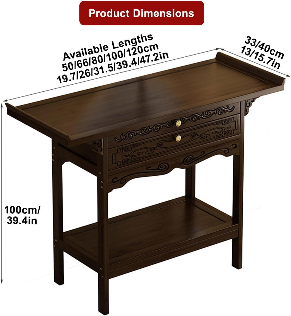 Prayer Altar, Buddha Altar Table, Designed for Home Use, Altar Table with Sto...