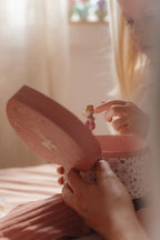 Little Dutch Fairy Garden Heart Music Box with Rotating Ballerina for Girls with Flower Motif Jewellery Box Music