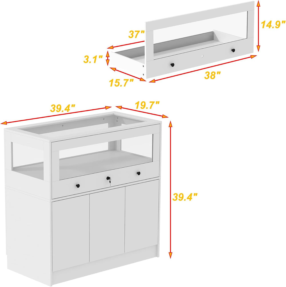 Homsee Wardrobe Armoire Closet with Lock, Walk-in Closet Island Dresser with ...