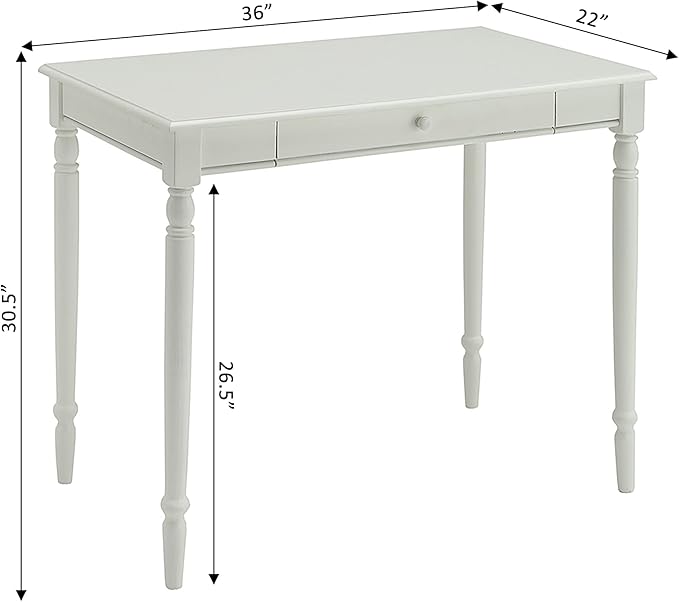 Convenience Concepts French Country Desk, White