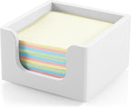 Sticky Note Holder, Sticky Note Dispenser for Office Desk Accessories, Self Stick Note Pad Holder, Memo Pad Holder Dispenser Organizer for School Office Desk Supplies, White