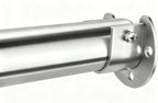 FIRJOY Premium Stainless Steel Closet Rod 1.0mm/1.3", Heavy Duty Adjustable Hanging Bar for Clothes Organization, No-Splice 1-Piece Telescoping Design (Silver, 16.9" - 26.9")