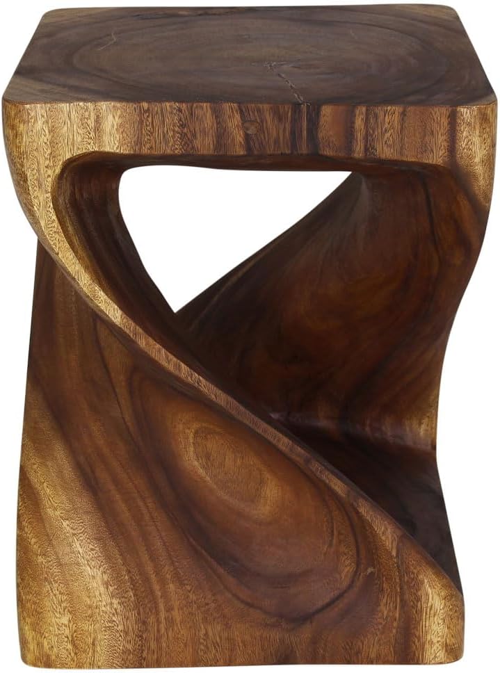 Haussmann Original Twist Side Table, Walnut, 18x18x23 in