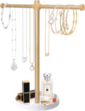 Necklace Stand Aesthetic Necklace Holder: 12.9" Glod Metal Necklace Organizer for Home Decor