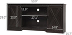 4 EVER WINNER Farmhouse TV Stand for 65 Inch TV, Espresso Entertainment Center for 65 Inch TV, Modern Farmhouse Television Stands for TVs up to 70, Espresso TV Stand for Flat Screens 65