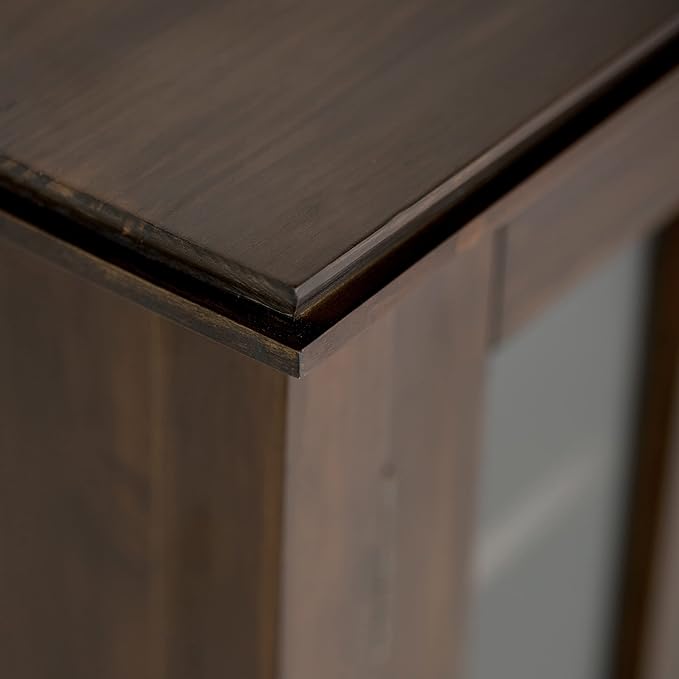 SIMPLIHOME Artisan SOLID WOOD 53 Inch Wide Transitional TV Media Stand in Natural Aged Brown for TVs up to 60 Inches, For the Living Room and Entertainment Center