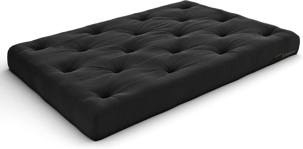 Nirvana Futons Extra Thick Premium 10-Inch Queen Futon Mattress, Black Twill ...