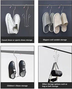 Leoyoubei 5 Pack Stainless Steel Shoes Hanger Drying Rack for Dehumidifying Hanging Leather Shoes,Double Hook Design Drying Shelf Storage Organizer,Closet Organizer Storage