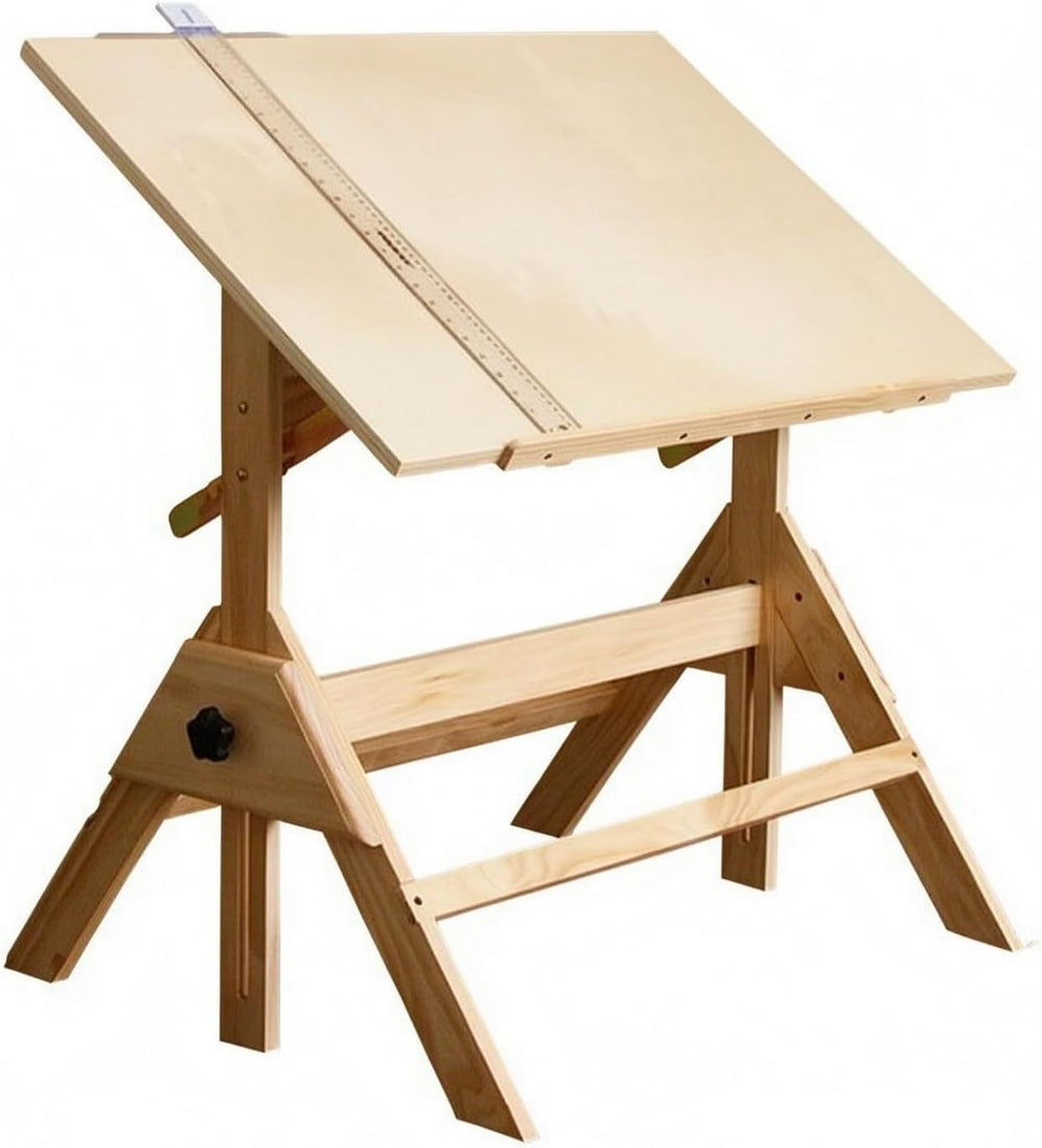 Gralara Adjustable Drafting Table Drawing Table Sketching Wood Finish Tilting...