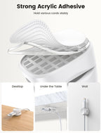 Lamicall 12Pack Spring Cord Organizer, Office Desk Accessories, Desk Cable Management Clips, Phone Charger Cord Holder for Nightstand, Home Organization Workspace Accessories, Dorm Room Essentials