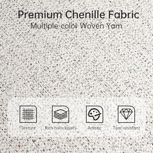 VKNOW Wooden Dining Chairs Set of 4 with Rubberwood Legs, Curved Backrest