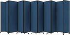 Versare Room Divider 360 Portable Wall Partition | Folding Panels | Large Freestanding Divider | Locking Wheels | Temporary Room Separator