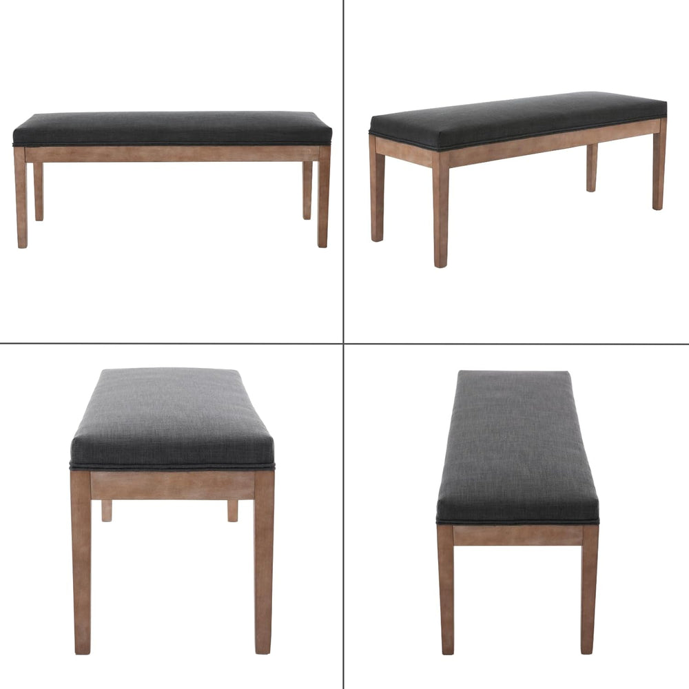 chairus Linen Upholstered Entryway Bench Dining Table Benches Farmhouse Shoe ...