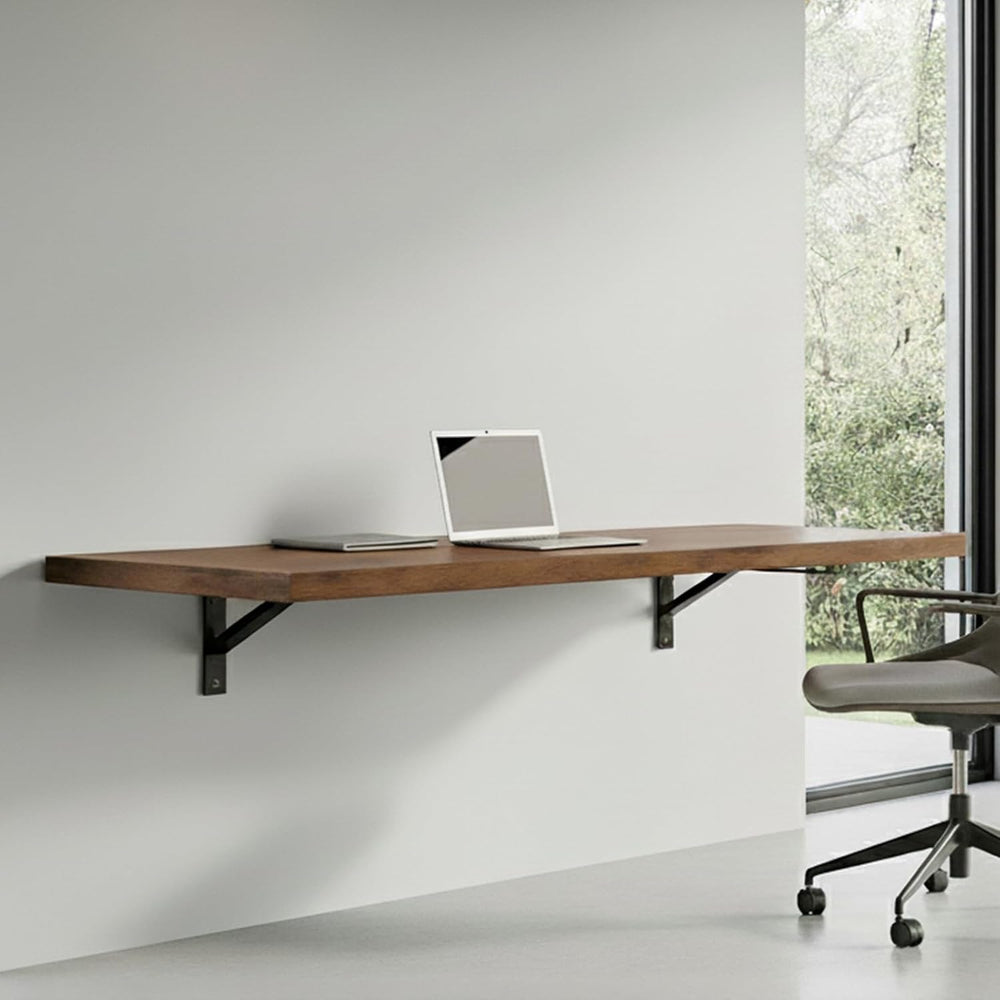 Wall Mounted Desk, Murphy Desk, Wall Mounted Folding Table, 48x16 Brown