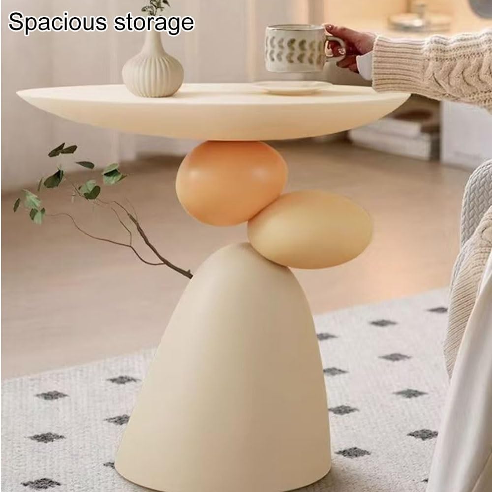 Multifunctional Resin Side Table, Distinctive End Table, Good Luck Coffee Tab...