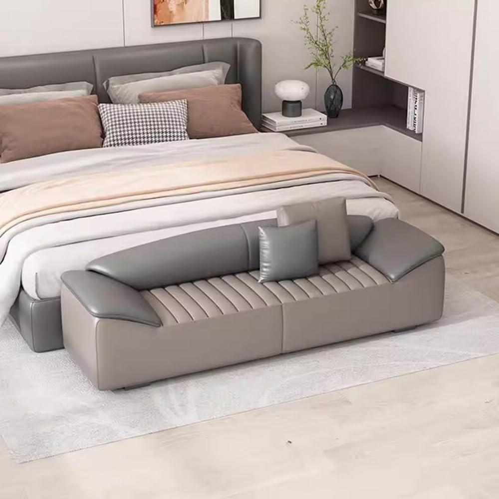 Modern Bed End Stool for Bedroom Living Room Bedside Long Bench Cloakroom Sof...