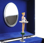 Trousselier S90070 Photoluminescent Large Jewelry Box with Music Ballet Dancer – Vanity Case – Glow in Dark, Navy Blue, Grand