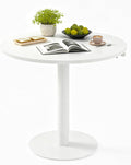 FLEXISPOT 28" Adjustable Height Round Dining Bar Table, Gas Spring Lift | 27.56" Round table with modern design.Kitchen table for dining,sofa side and party use.25.8"–40.8"Adjustable Height,White
