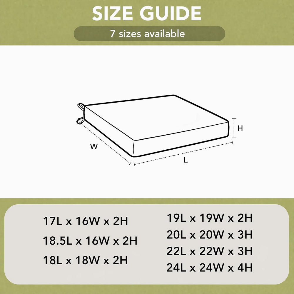 Outdoor Chair Cushions, Water-Resistant & Fade-Resistant, Patio Furniture...