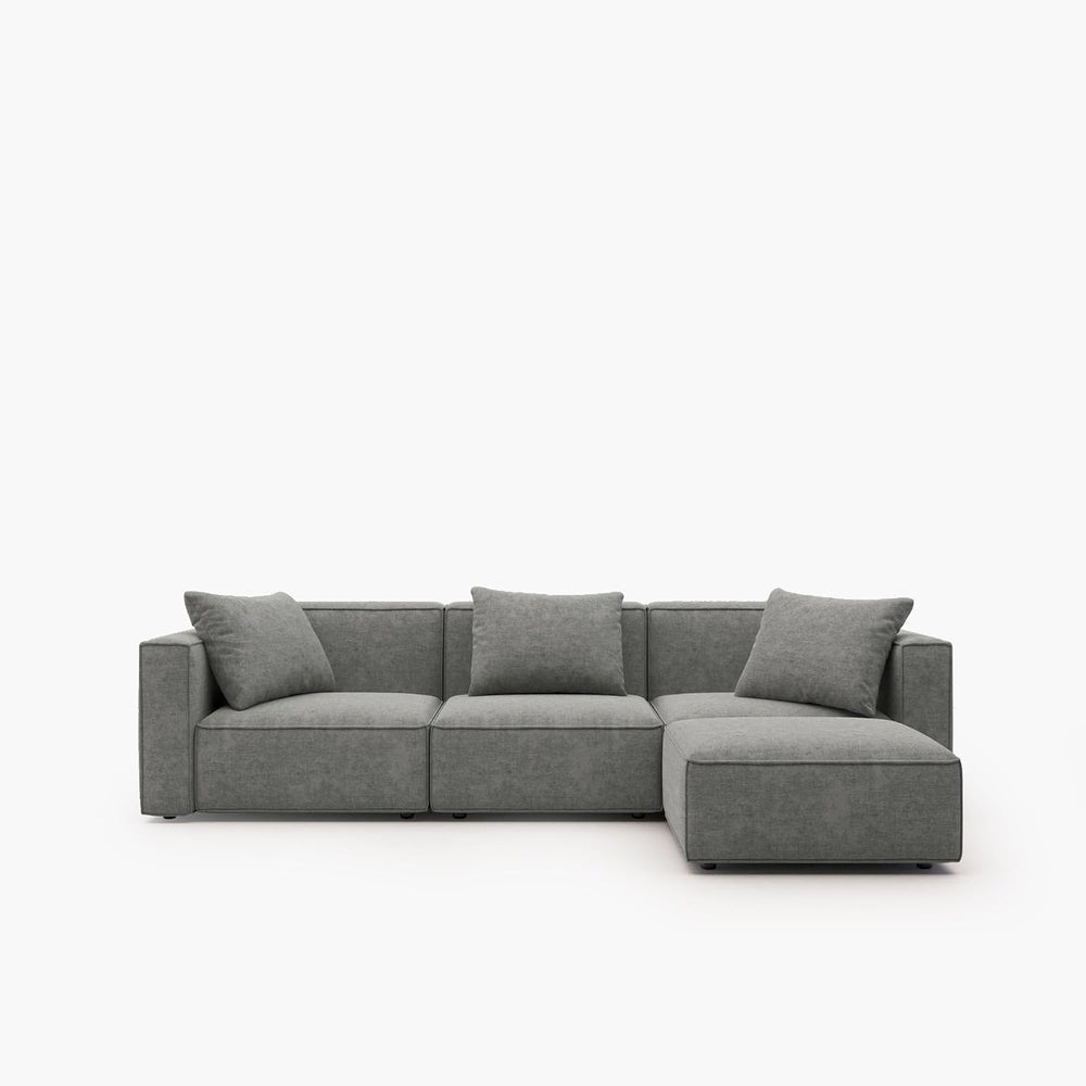 Acanva Zola Modular Sectional Living Room Sofa Set, L-Shape