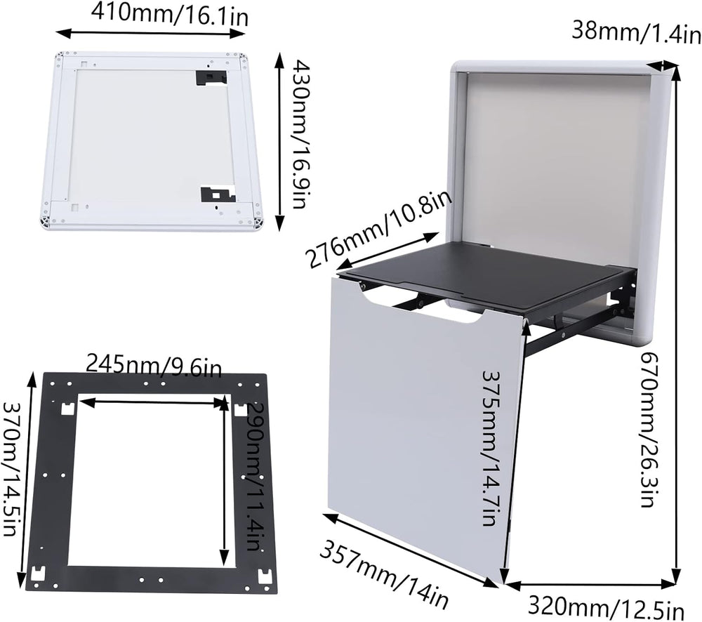 Foldable Wall-Mounted Stool,Entryway Shoe Changing Stool,Invisible Folding Sh...